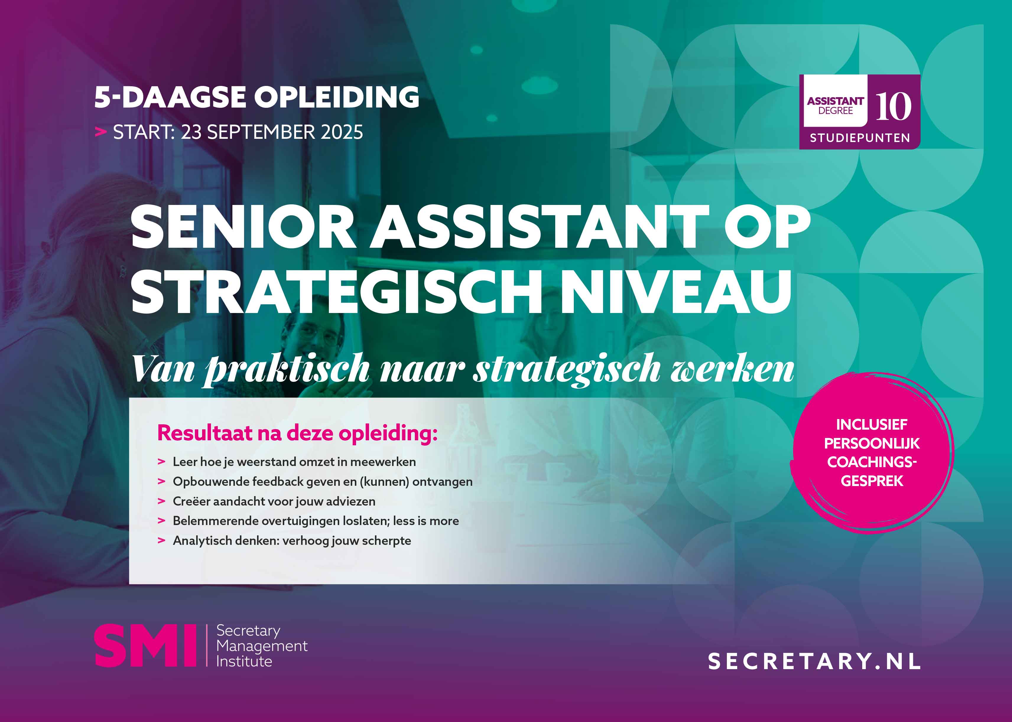 Opleiding Senior Assistant op strategisch niveau