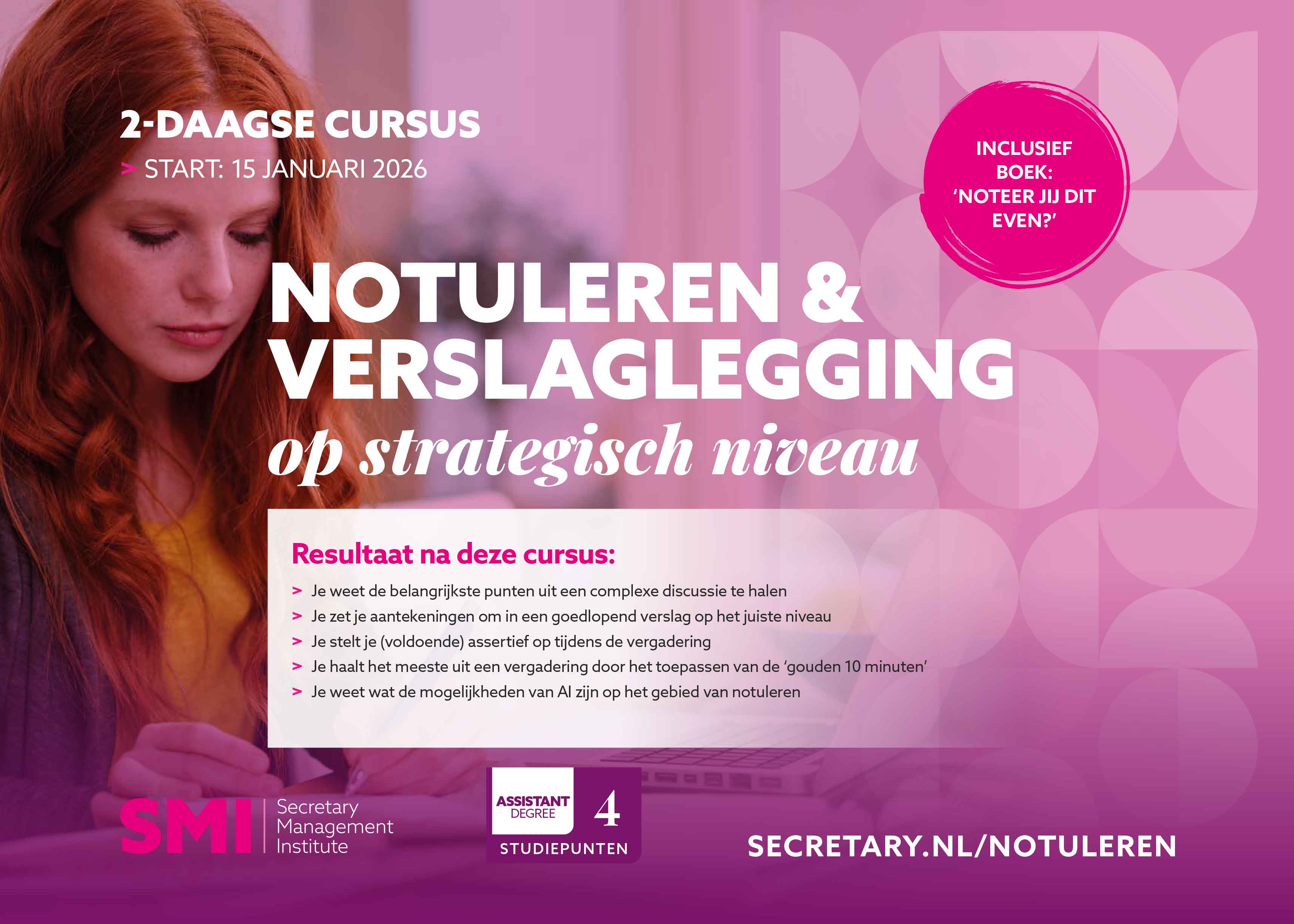 Cursus Notuleren & Verslaglegging op strategisch niveau