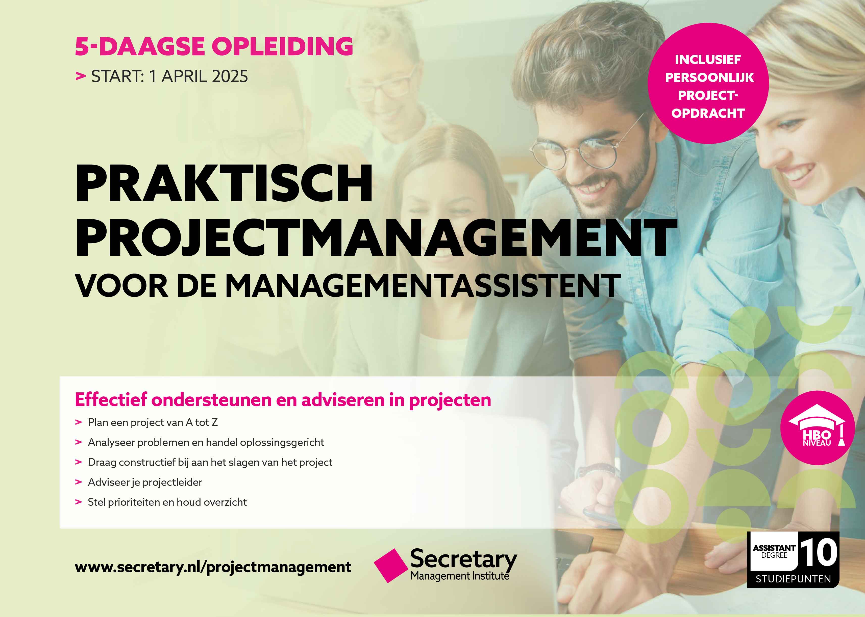 Opleiding Praktisch projectmanagement voor de assistent